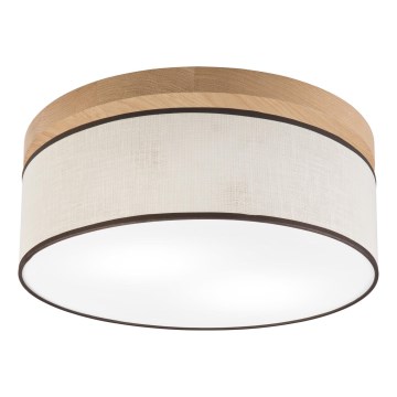 Brilagi - Plafonjera BELLADONNA 2xE27/15W/230V pr. 40 cm kremasta/hrast