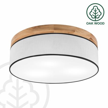 Brilagi - Plafonjera BELLADONNA 3xE27/15W/230V pr. 50 cm bela/hrast
