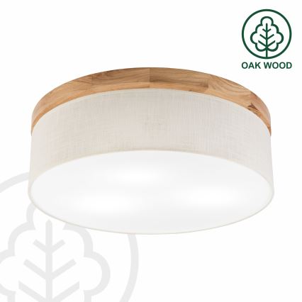 Brilagi - Plafonjera BELLADONNA 3xE27/15W/230V pr. 50 cm kremasta/hrast