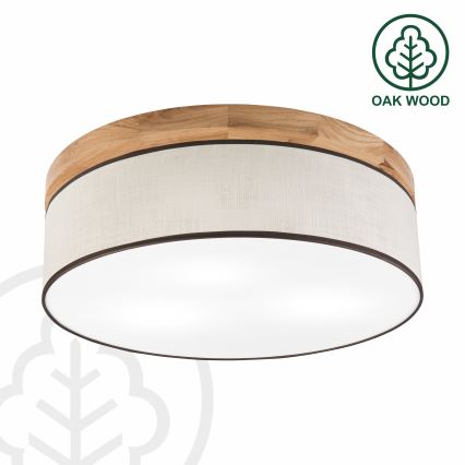 Brilagi - Plafonjera BELLADONNA 3xE27/15W/230V pr. 50 cm kremasta/hrast
