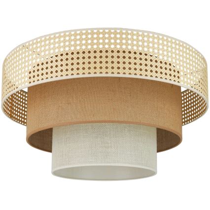 Brilagi - Plafonjera CEDAR LUNETA 1xE27/15W/230V pr. 45 cm bež/braon/kremasta