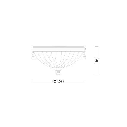 Brilagi - Plafonjera CLASSIC 2xE27/60W/230V mesing