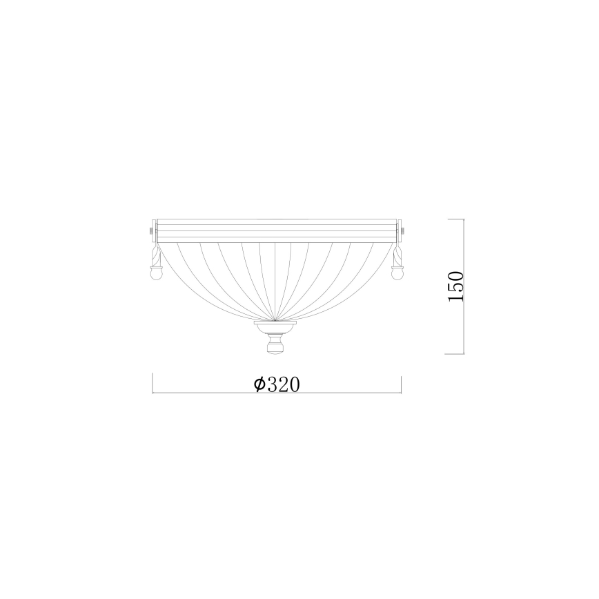 Brilagi - Plafonjera CLASSIC 2xE27/60W/230V mesing