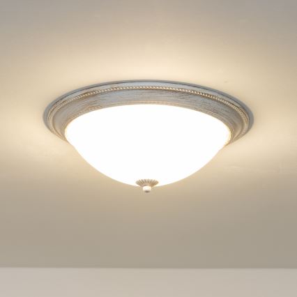 Brilagi - Plafonjera CLASSIC 3xE27/60W/230V bela/patina