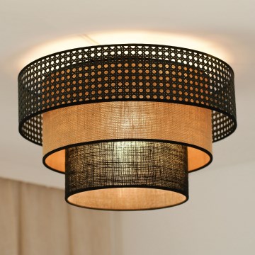Brilagi - Plafonjera DAKOTA LUNETA 1xE27/15W/230V pr. 45 cm crno/bež
