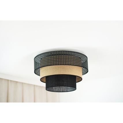 Brilagi - Plafonjera DAKOTA LUNETA 1xE27/15W/230V pr. 45 cm crno/bež
