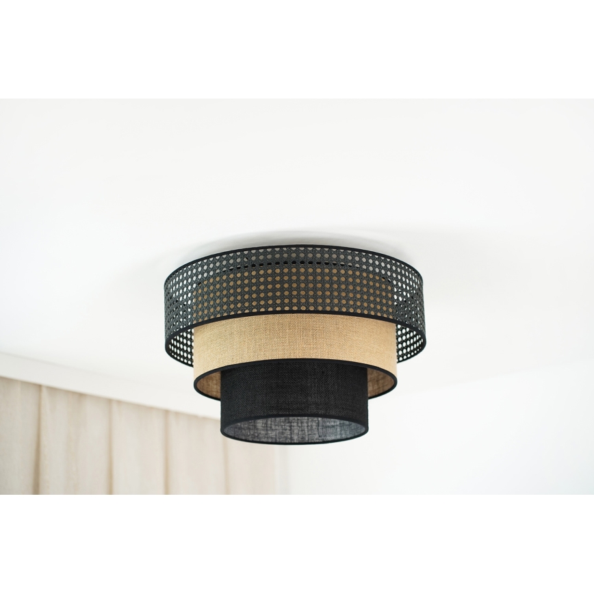 Brilagi - Plafonjera DAKOTA LUNETA 1xE27/15W/230V pr. 45 cm crno/bež