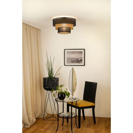 Brilagi - Plafonjera DAKOTA LUNETA 1xE27/15W/230V pr. 45 cm crno/bež