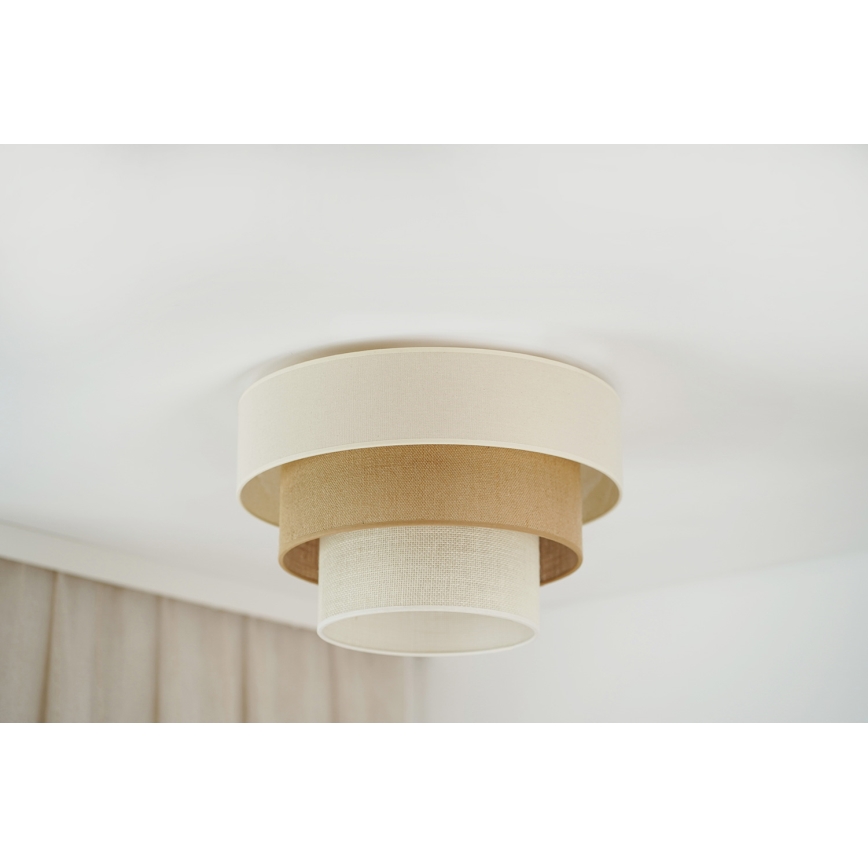 Brilagi - Plafonjera DENVER LUNETA 1xE27/15W/230V pr. 45 cm bež/braon/kremasta