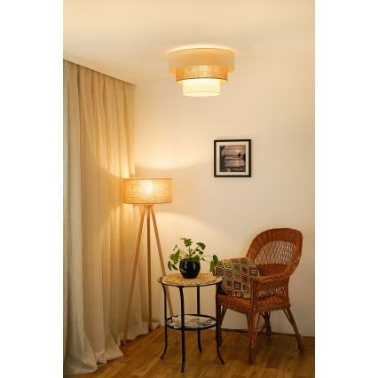 Brilagi - Plafonjera DENVER LUNETA 1xE27/15W/230V pr. 45 cm bež/braon/kremasta
