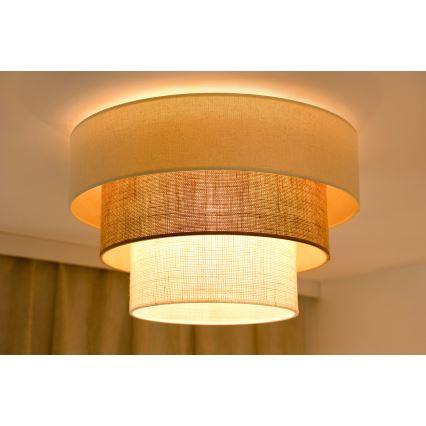 Brilagi - Plafonjera DENVER LUNETA 1xE27/15W/230V pr. 45 cm bež/braon/kremasta
