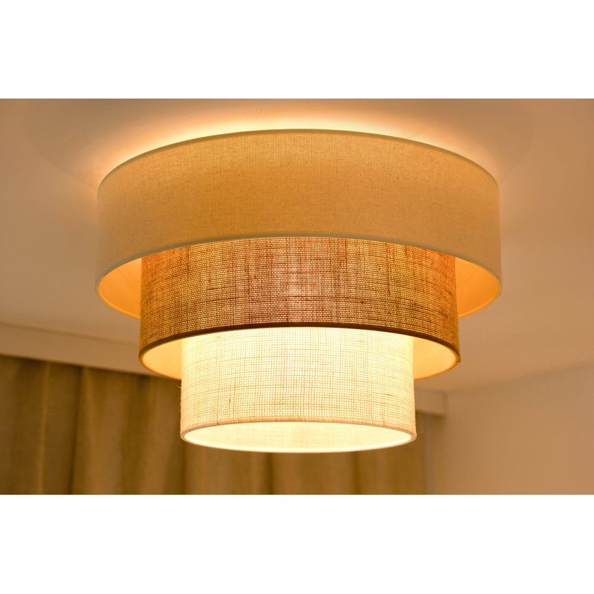 Brilagi - Plafonjera DENVER LUNETA 1xE27/15W/230V pr. 45 cm bež/braon/kremasta
