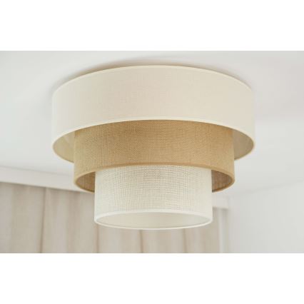 Brilagi - Plafonjera DENVER LUNETA 1xE27/15W/230V pr. 45 cm bež/braon/kremasta