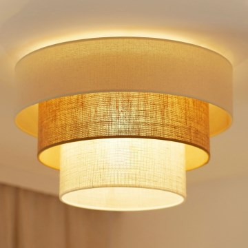 Brilagi - Plafonjera DENVER LUNETA 1xE27/15W/230V pr. 45 cm bež/braon/kremasta