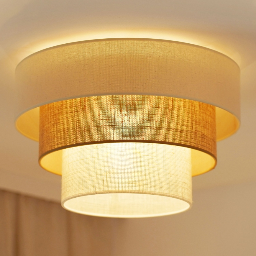 Brilagi - Plafonjera DENVER LUNETA 1xE27/15W/230V pr. 45 cm bež/braon/kremasta