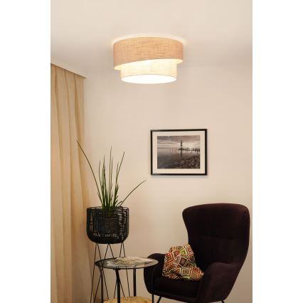 Brilagi - Plafonjera DOVER SHINE 1xE27/15W/230V pr. 50 cm sivo/kremasta