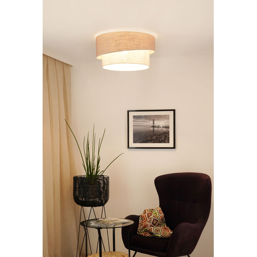 Brilagi - Plafonjera DOVER SHINE 1xE27/15W/230V pr. 50 cm sivo/kremasta