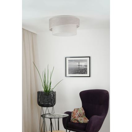 Brilagi - Plafonjera DOVER SHINE 1xE27/15W/230V pr. 50 cm sivo/kremasta
