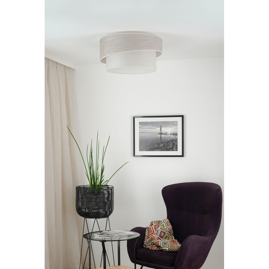 Brilagi - Plafonjera DOVER SHINE 1xE27/15W/230V pr. 50 cm sivo/kremasta