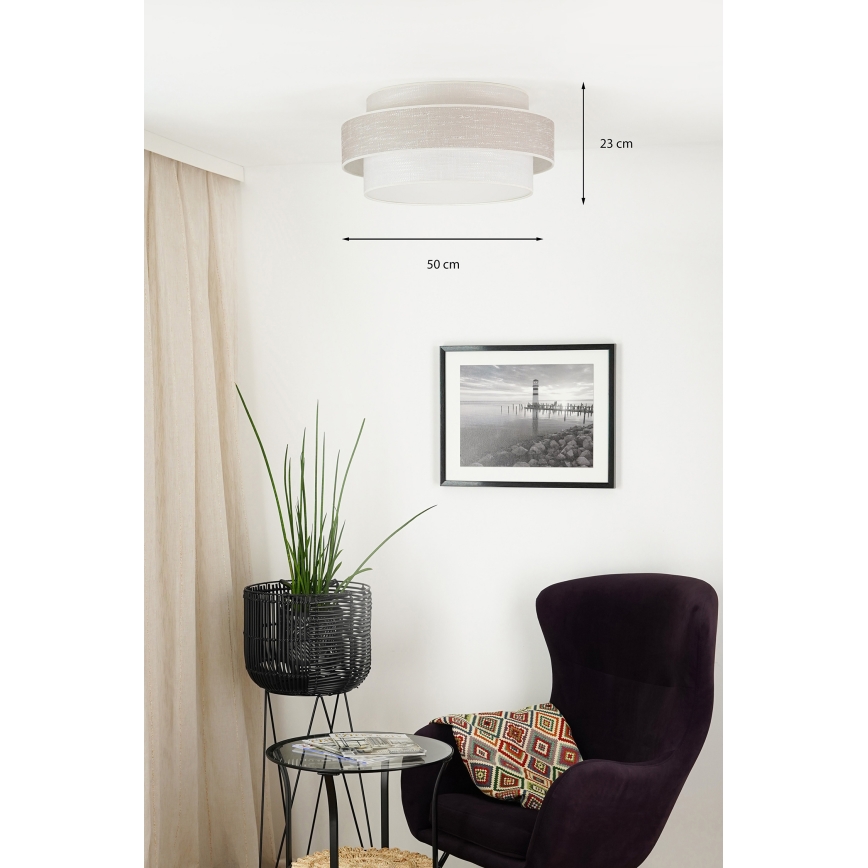 Brilagi - Plafonjera DOVER SPACE LED/12W/230V pr. 50 cm 3000K/4000K/6400K sivo/kremasta