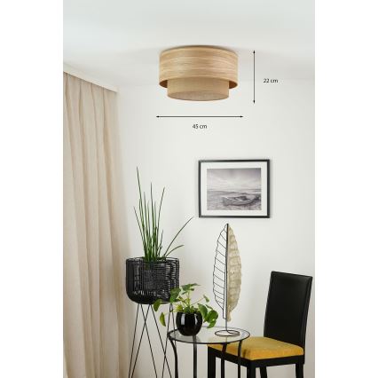 Brilagi - Plafonjera MONTANA BOHO 1xE27/15W/230V pr. 45 cm braon
