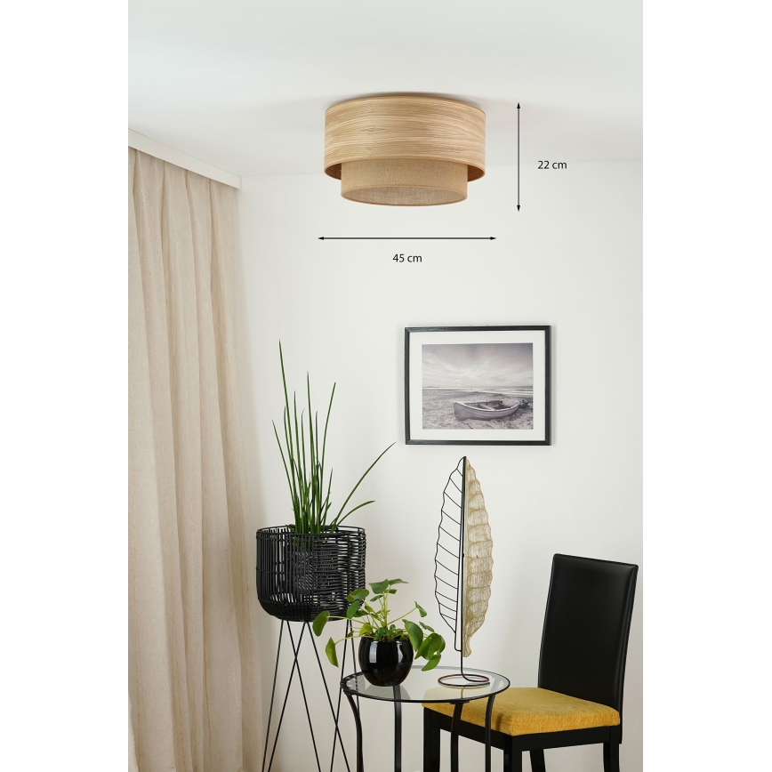 Brilagi - Plafonjera MONTANA BOHO 1xE27/15W/230V pr. 45 cm braon