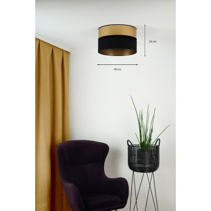 Brilagi - Plafonjera ROYAL 1xE27/15W/230V pr. 40 cm crno/zlatna