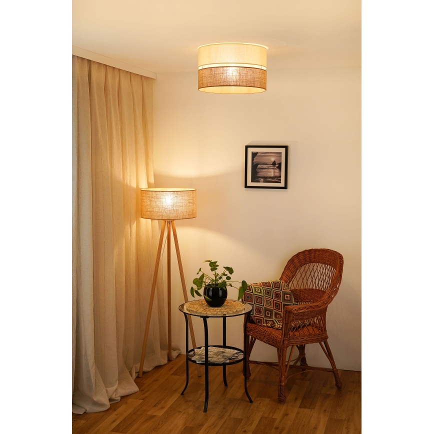 Brilagi - Plafonjera ROYAL YUTE 1xE27/15W/230V pr. 40 cm bež/kremasta