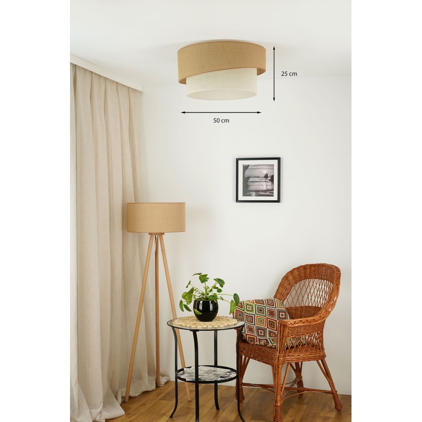 Brilagi - Plafonjera SHINE 1xE27/15W/230V pr. 50 cm bež/kremasta
