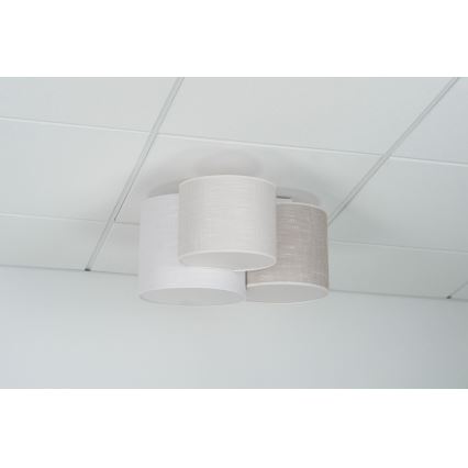 Brilagi - Plafonjera SNAKE 3xE27/15W/230V sivo/kremasta