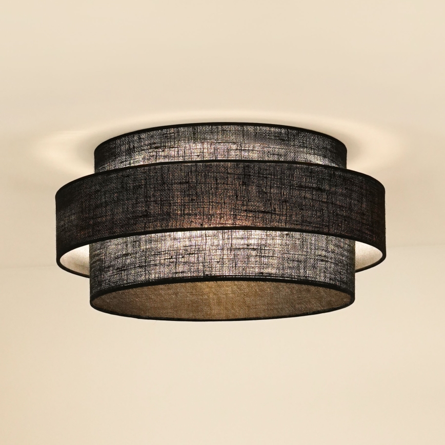 Brilagi - Plafonjera SPACE YUTE LED/12W/230V pr. 50 cm crno