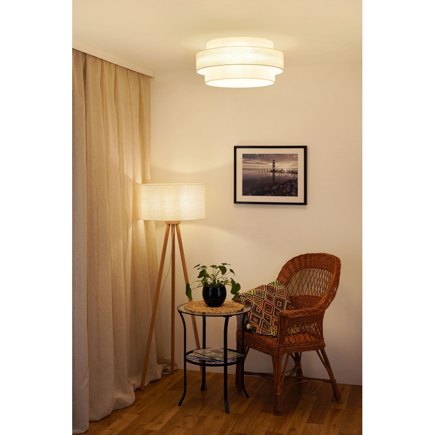 Brilagi - Plafonjera SPACE YUTE LED/12W/230V pr. 50 cm kremasta