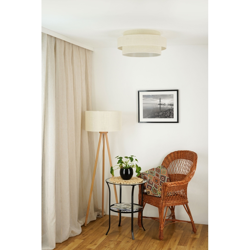 Brilagi - Plafonjera SPACE YUTE LED/12W/230V pr. 50 cm kremasta