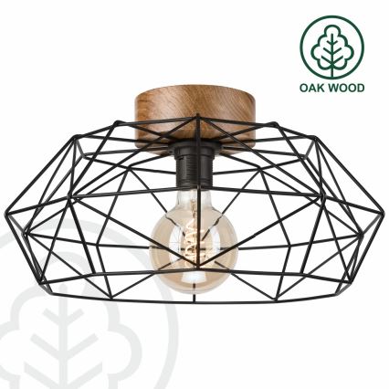 Brilagi - Plafonjera WOODY BASKET 1xE27/60W/230V hrast