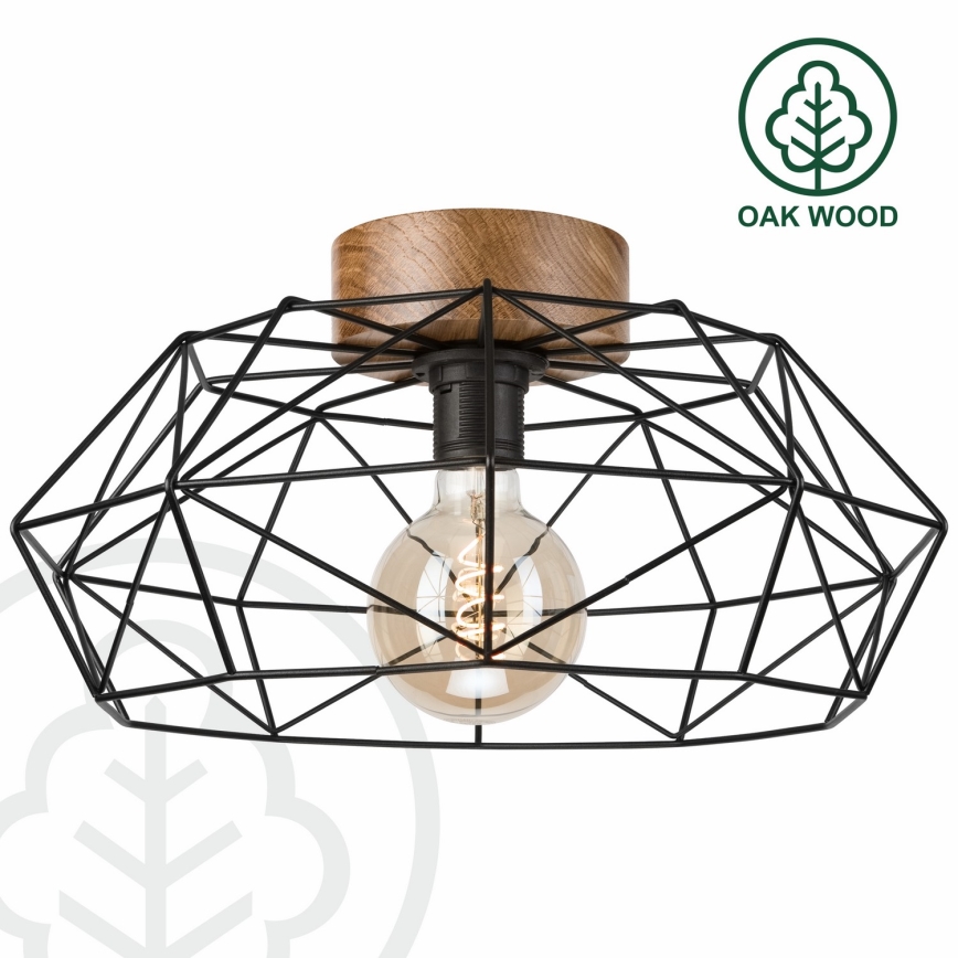 Brilagi - Plafonjera WOODY BASKET 1xE27/60W/230V hrast