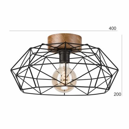 Brilagi - Plafonjera WOODY BASKET 1xE27/60W/230V hrast