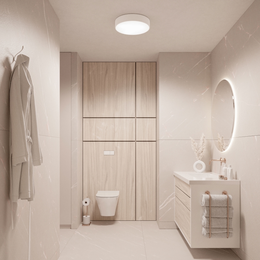 Brilagi - Plafonjera za kupatilo CLARE 2xE27/24W/230V pr. 30 cm bela IP54