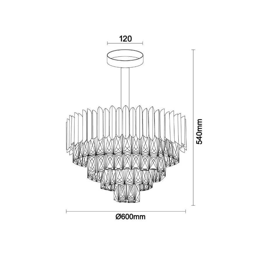 Brilagi - Plafonski luster CARLOS 9xE14/40W/230V prečnika 60 cm