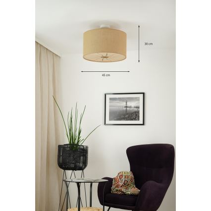 Brilagi - Plafonski luster COUNTRY ROLLER 1xE27/15W/230V prečnik 45 cm bež