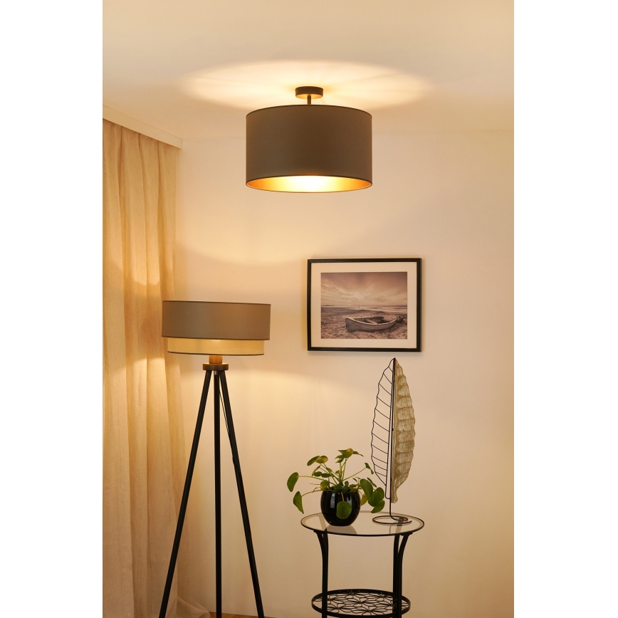 Brilagi - Plafonski luster OREGON ROLLER VEGE 1xE27/15W/230V pr. 45 cm siva