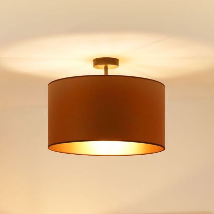 Brilagi - Plafonski luster OREGON ROLLER VEGE 1xE27/15W/230V prečnik 45 cm braon