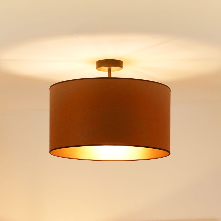 Brilagi - Plafonski luster OREGON ROLLER VEGE 1xE27/15W/230V prečnik 45 cm braon