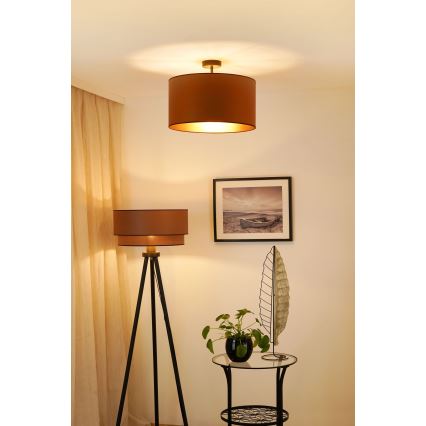 Brilagi - Plafonski luster OREGON ROLLER VEGE 1xE27/15W/230V prečnik 45 cm braon