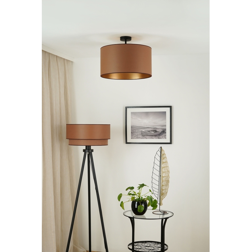 Brilagi - Plafonski luster OREGON ROLLER VEGE 1xE27/15W/230V prečnik 45 cm braon