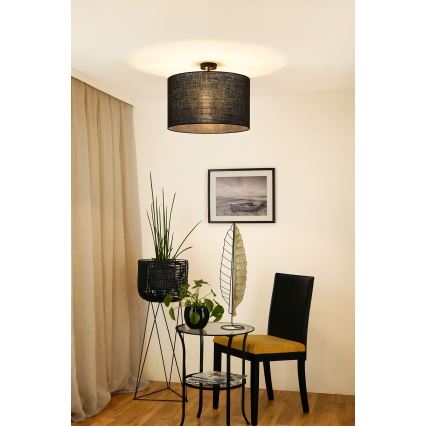 Brilagi - Plafonski luster TUBES ROLLER 1xE27/15W/230V prečnik 50 cm crna