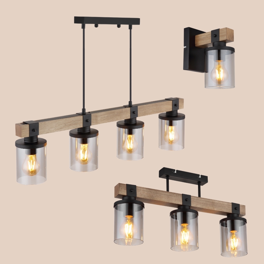 Brilagi - Plafonski luster VISTA 3xE27/60W/230V hrast