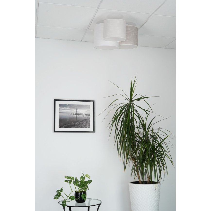 Brilagi - Plafonsko svetlo SNAKE 3xE27/15W/230V 50x57 cm siva/krem