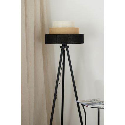 Brilagi - Podna lampa ASPEN LUNETA 1xE27/15W/230V crno/bež/kremasta