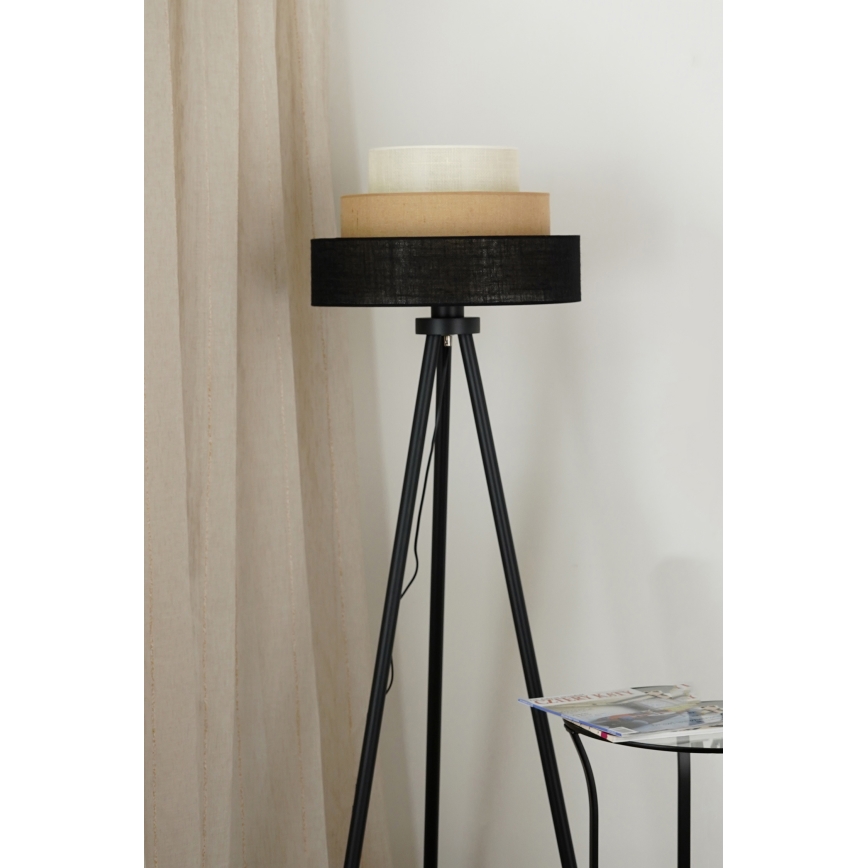 Brilagi - Podna lampa ASPEN LUNETA 1xE27/15W/230V crno/bež/kremasta