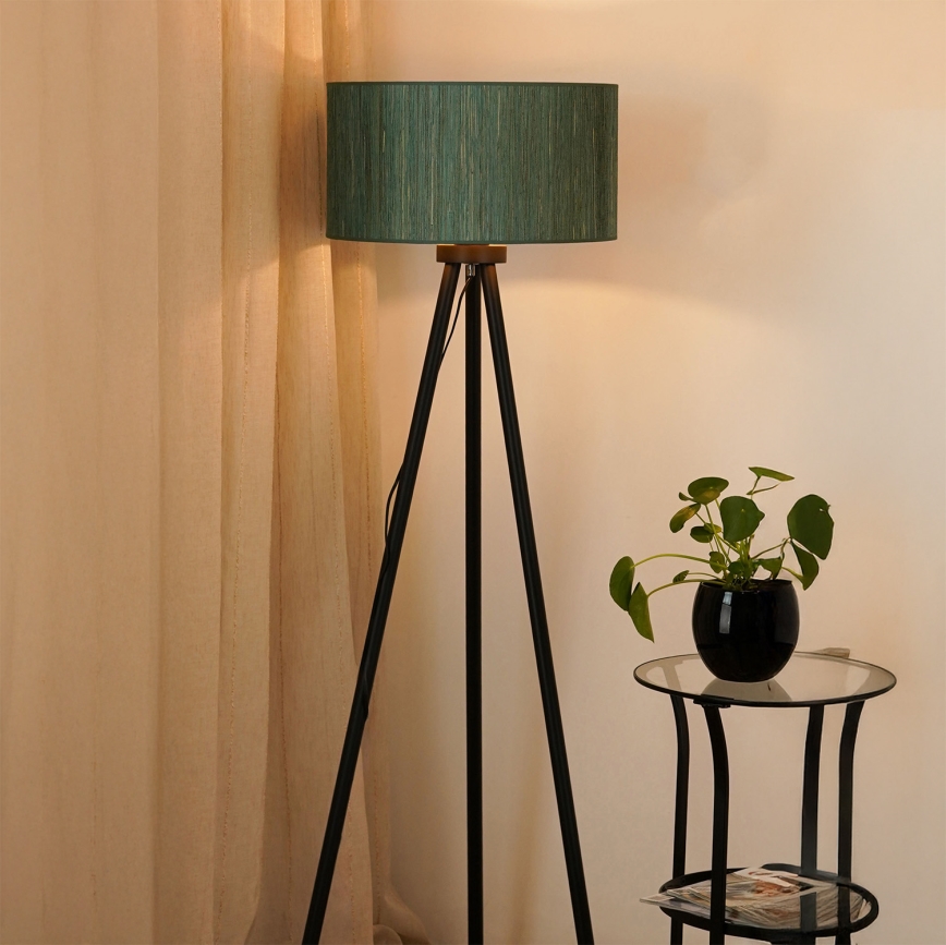 Brilagi - Podna lampa BOSTON ROLLER 1xE27/15W/230V slamna zelena/zlatna